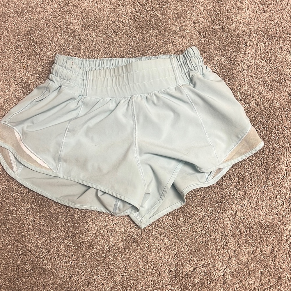 Light blue lululemon shorts